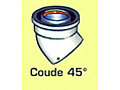 COUDE ROLUX GAZ FIOUL CONDENSATION 45 dg 80 125 227500