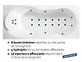 Système massant Mix Color pour baignoire Kinedo pour ovvio ou bossanova